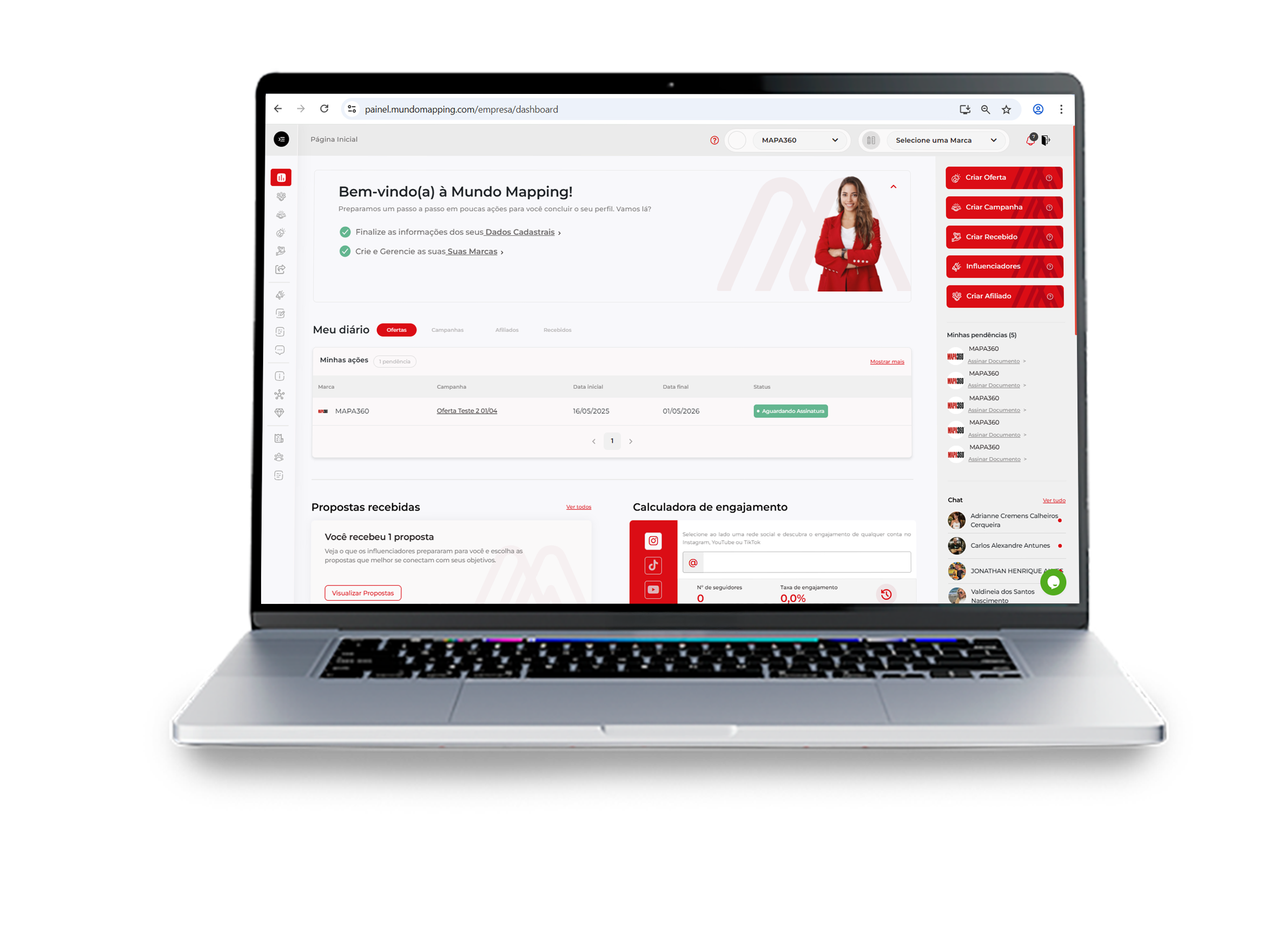 Notebook mostrando a plataforma